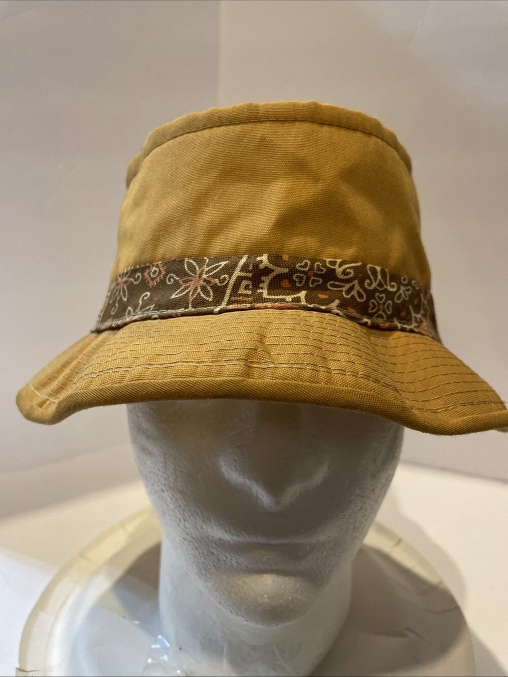 Vintage Jiffy roll up bucket hat tan sz7-1/4